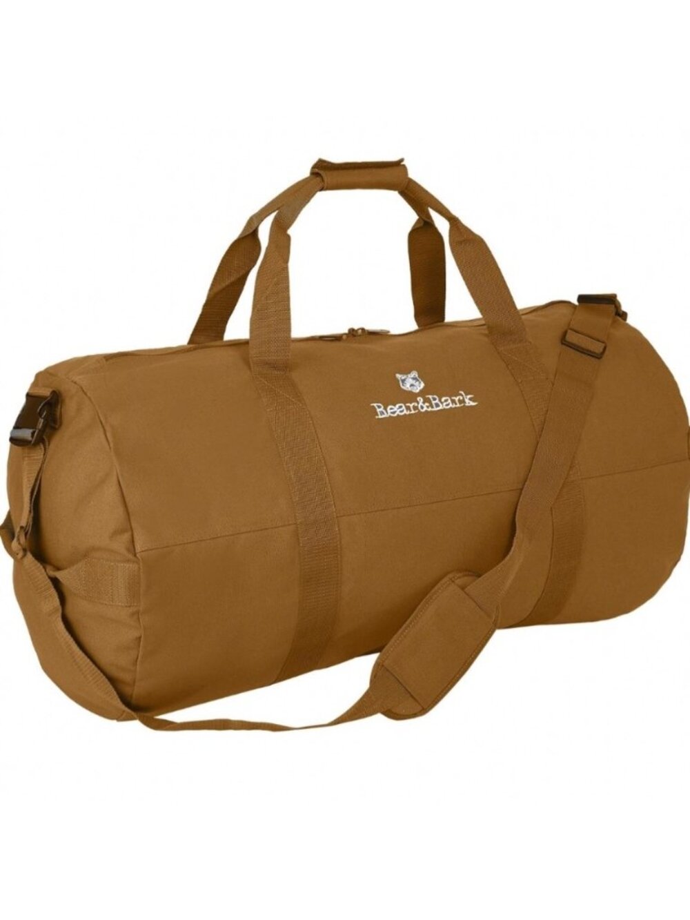 Bear & Bark Unisex Brown Canvas Top Duffle Bag Heavy Duty 48"x30"